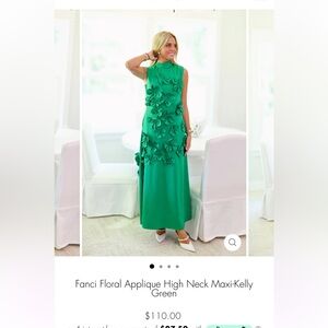 Kelly green maxi dress